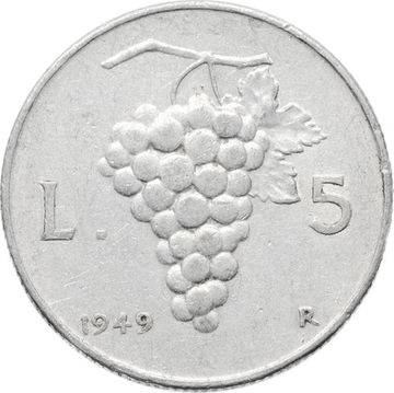 5 лир 1949 Италия