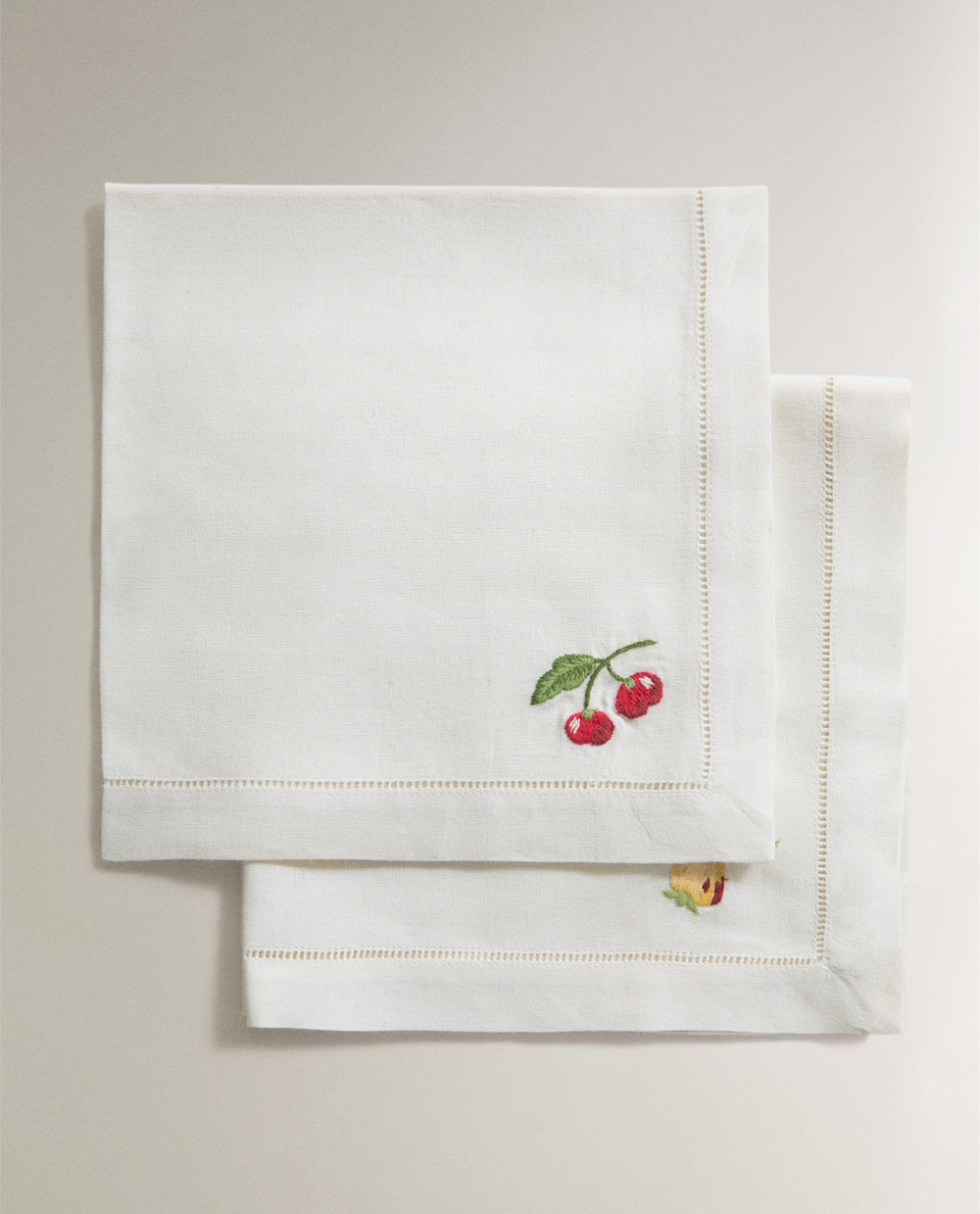 Zara Home столовая салфетка из смесовой ткани, вышивка, 45 45 см (комплект 2 шт.)