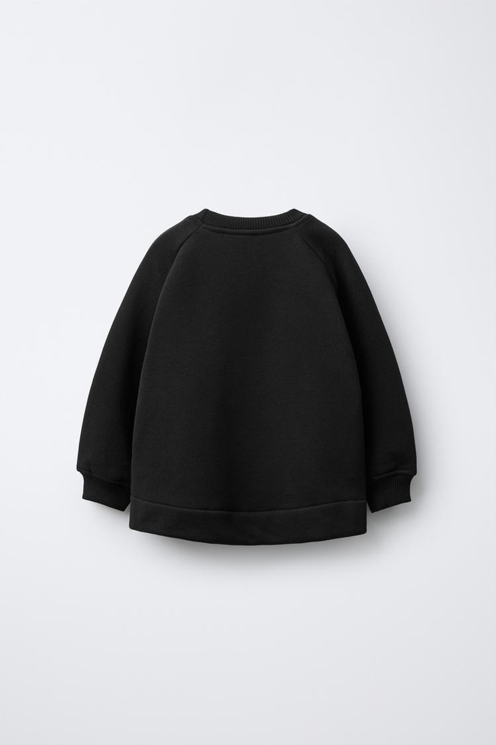 ZARA ОДНОТОННАЯ ТОЛСТОВКА С ЭТИКЕТКОЙ, ЧЕРНЫЙ