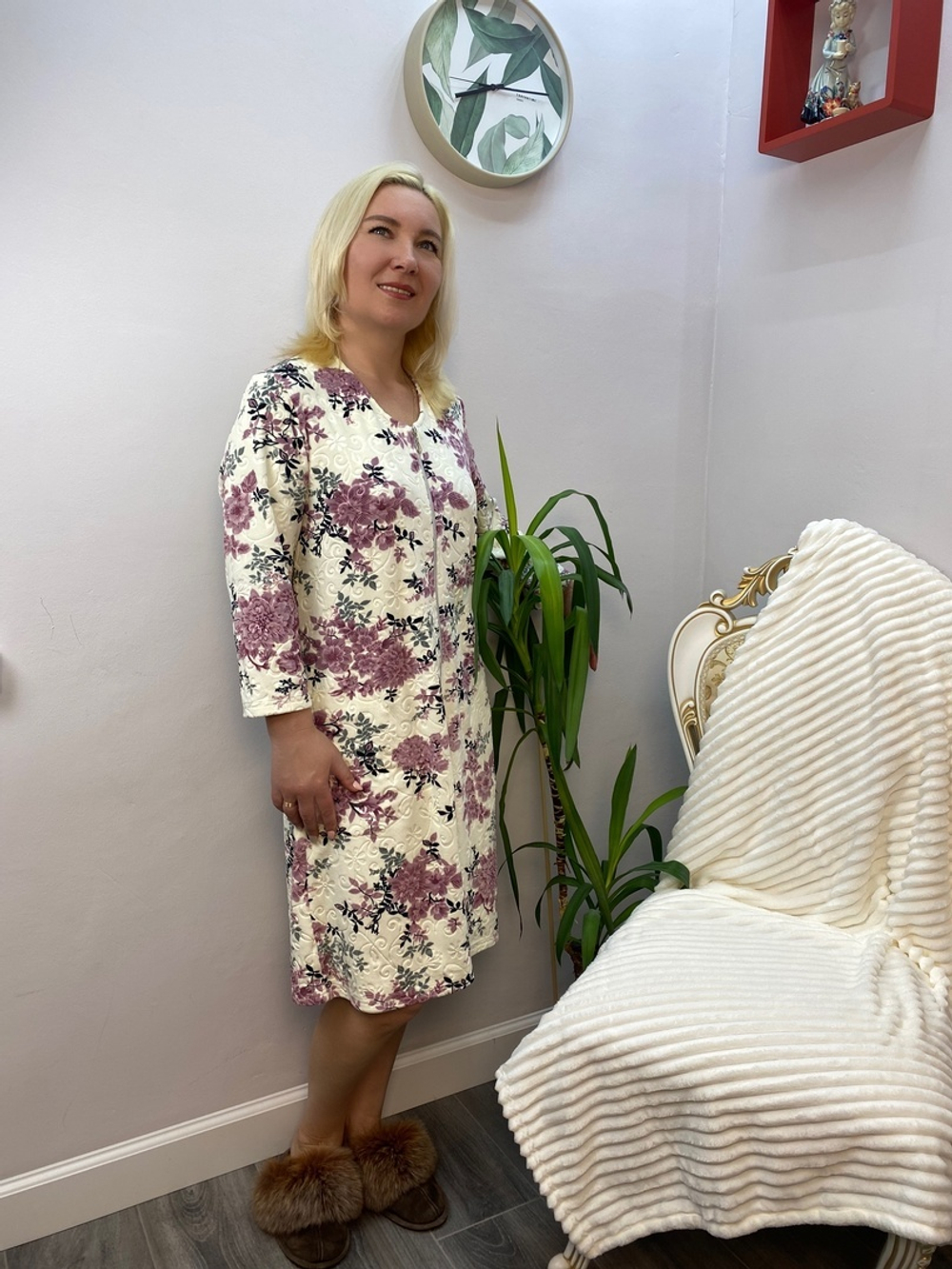 Халат женский "Х-5 В.П" молния (СТИЛЬ)