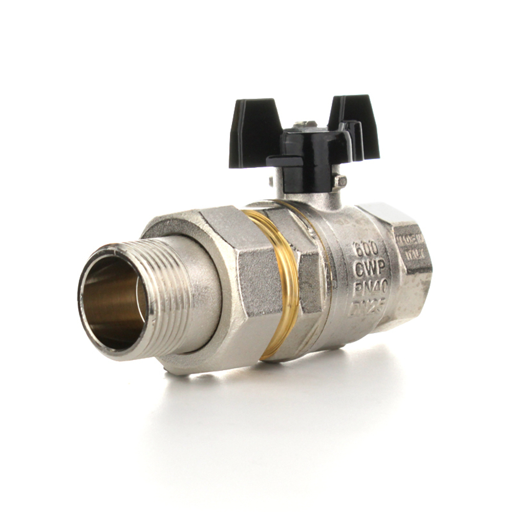 Полнопроходной шаровой кран STRONG, 3/4" НВ американка, ручка бабочка