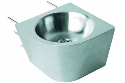 Раковина настенная полукруглая левая нерж. сталь NOFER 13036.PL.S матовый