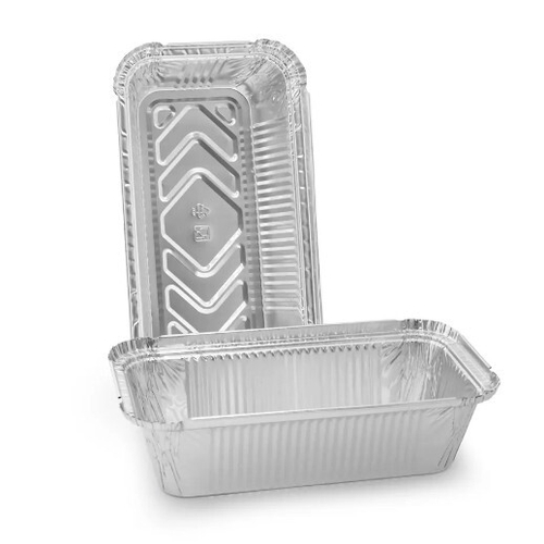 Форма алюмининевая,прямоугольная ,L-край, верхний внешний размер:201*110мм, дно 162*70мм, высота 49мм.600шт/кор. объем 650мл 55мкм