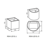 Светильник настенный бра уличный KANLUX REKA LED EL 7W-L-GR