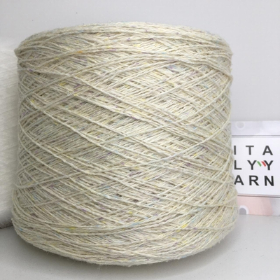 BOURETTE SOFT TWEED - Luxury Selection by Ri.Go; 46% шёлк, 46% меринос, 8% хлопок; 350м/100гр; твид; col.2057 нежный крем, молочный. Есть бобинка: 241, 323гр.; S709