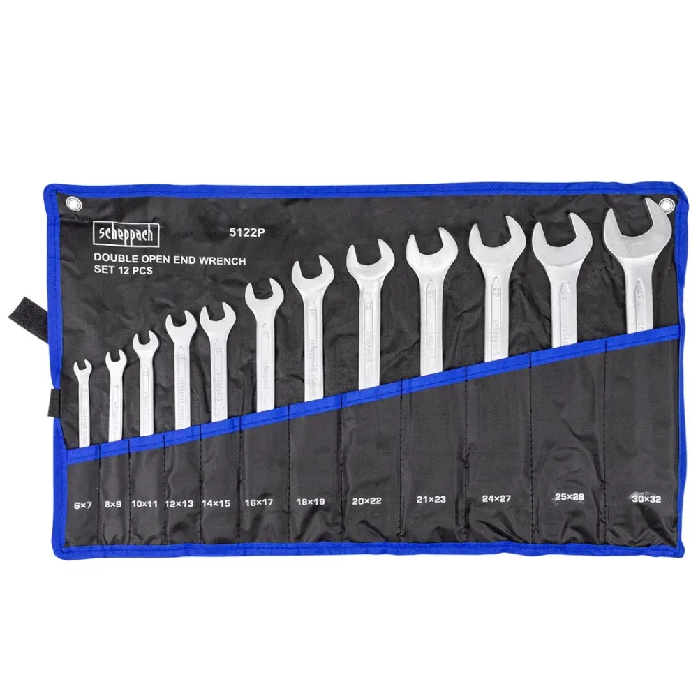 Ключи рожковые, набор 12пр. (6х7, 8х9, 10х11, 12х13, 14х15, 16х17, 18х19, 20х22, 21х23, 24х27, 25х28, 30х32мм) Scheppach Sch-5122P