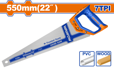 Ножовка по дереву 550 мм 7TPI (6/24) WADFOW WHW1122