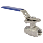 Stainless steel ball valve Elephant BV.T.Fp.316.230-ISO 986 psi, full port, Threaded NPT/BSP connection, with ISO 5211 mounting pad and handle