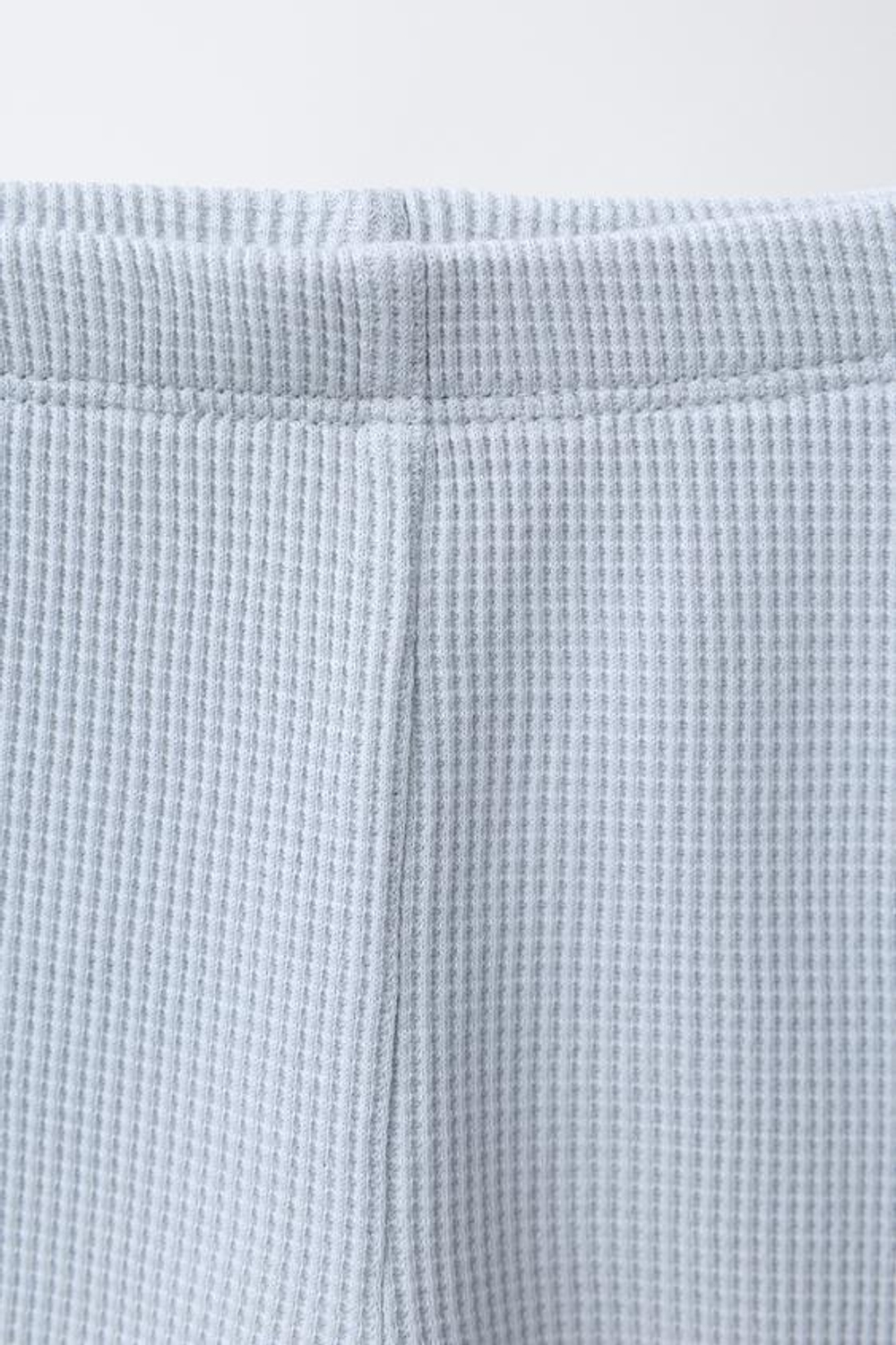 ZARA КОМПЛЕКТ ИЗ БОДИ И ЛЕГИНСОВ ВАФЕЛЬНОЙ ТЕКСТУРЫ, ГОЛУБОЙ