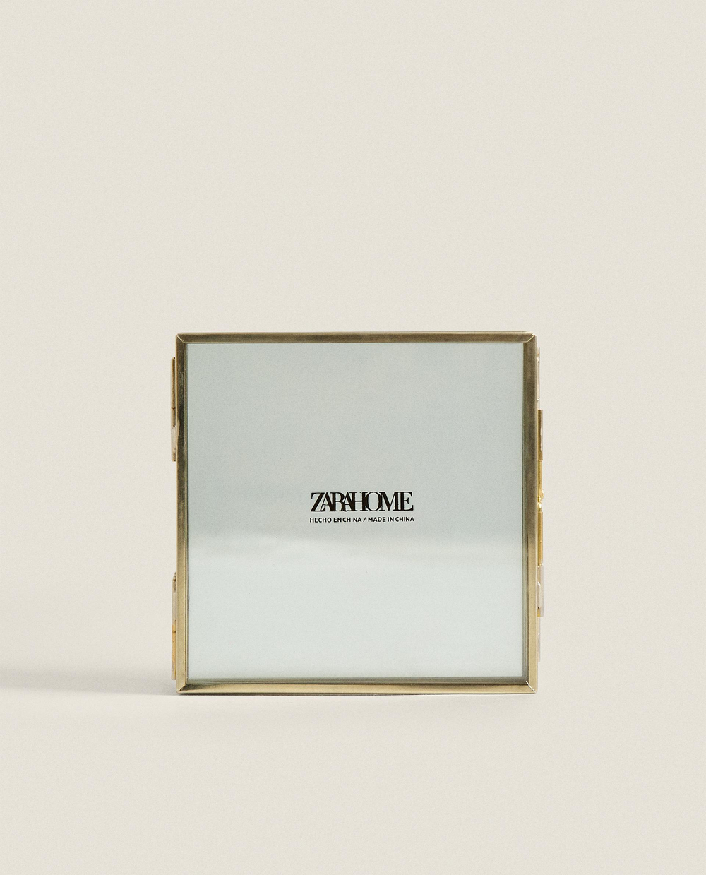 Zara Home Фоторамка из стекла, цвет золотой, 10.5 см