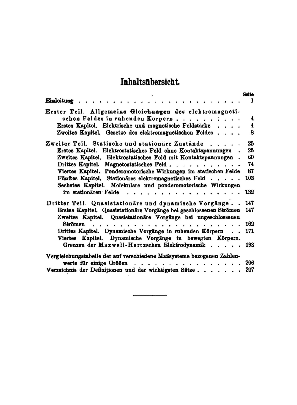 Einführung in die Theorie der Elektrizität und des Magnetismus. Zum Gebrauch bei Vorträgen, sowie zum Selbstunterricht | Max Planck