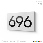 Номер на дверь 696, табличка на дверь для офиса, квартиры, кабинета, аудитории, склада, белая 120х70 мм, Айдентика Технолоджи