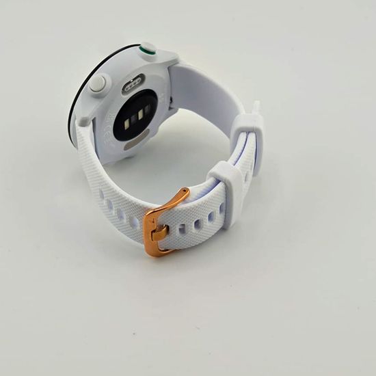 Ремешок Quick Release 20 мм для Garmin Forerunner 55/245/645, Venu, Venu Sq, Venu 2 Plus, Vivoactive 3, Vivomove быстросъемный пряжка золото (белый)