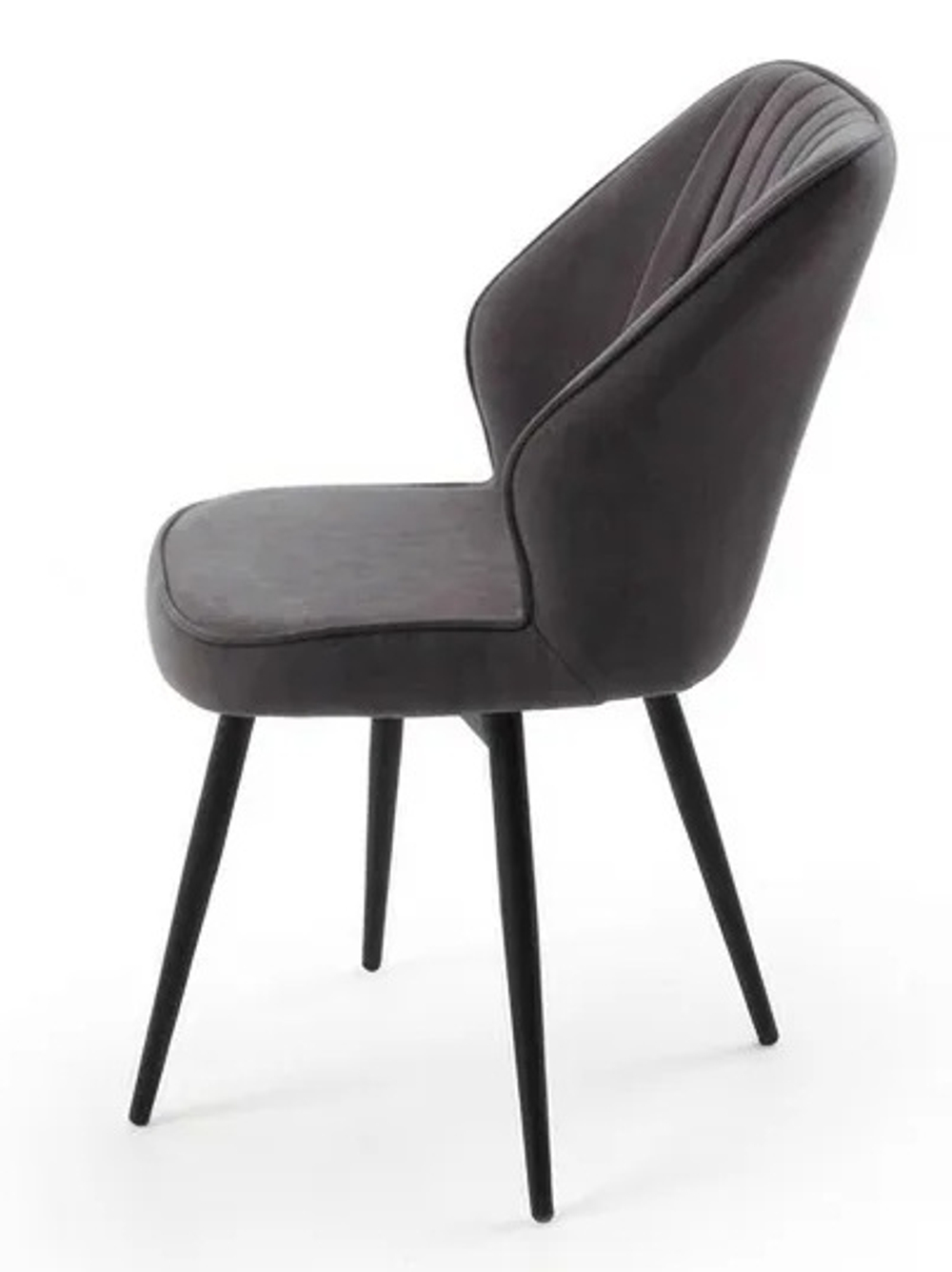 Стул М-City DISAUR Россо поворотный на поворотный на 360 градусов, B28 темно-серый, Велюр, Черный каркас