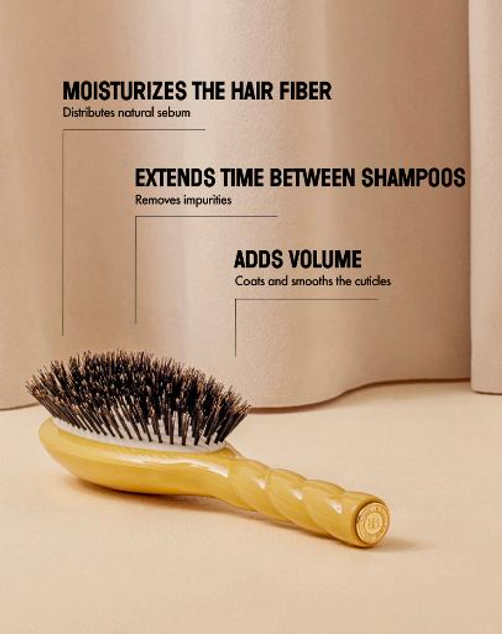La Bonne Brosse Массажная расческа для волос N 01 Universal Hair Care Brush - Emerald Green