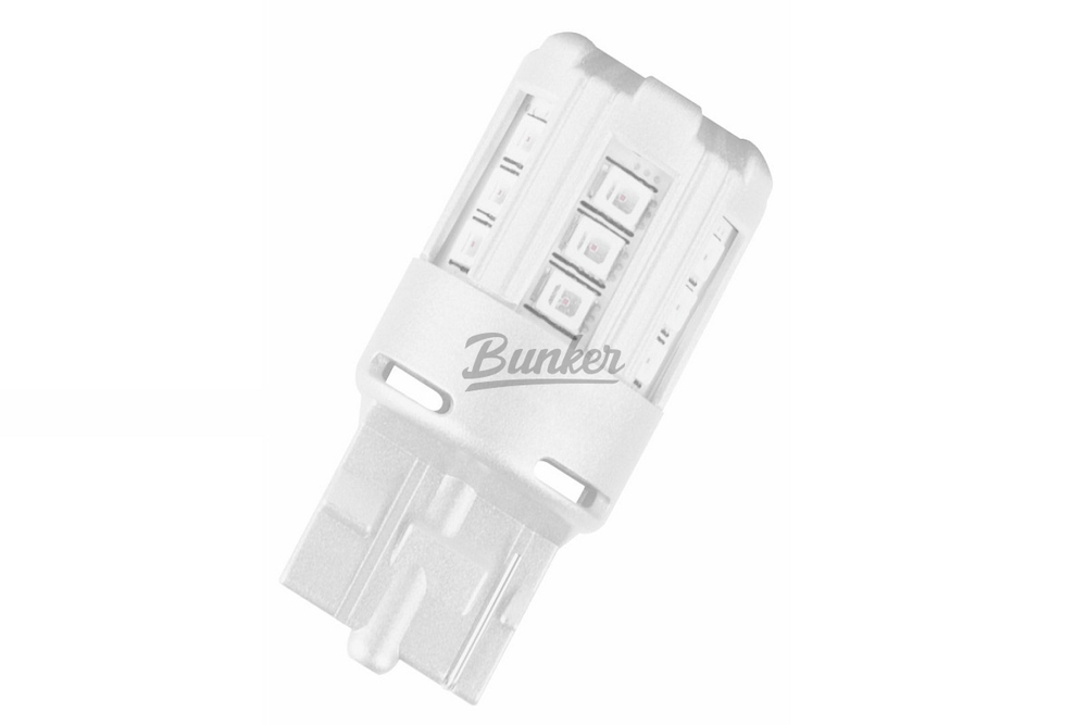 7705YE02B Лампа 1W 12V W3X16D 5XBLI2 4M standard оранжевый W21W Osram, (компл.)