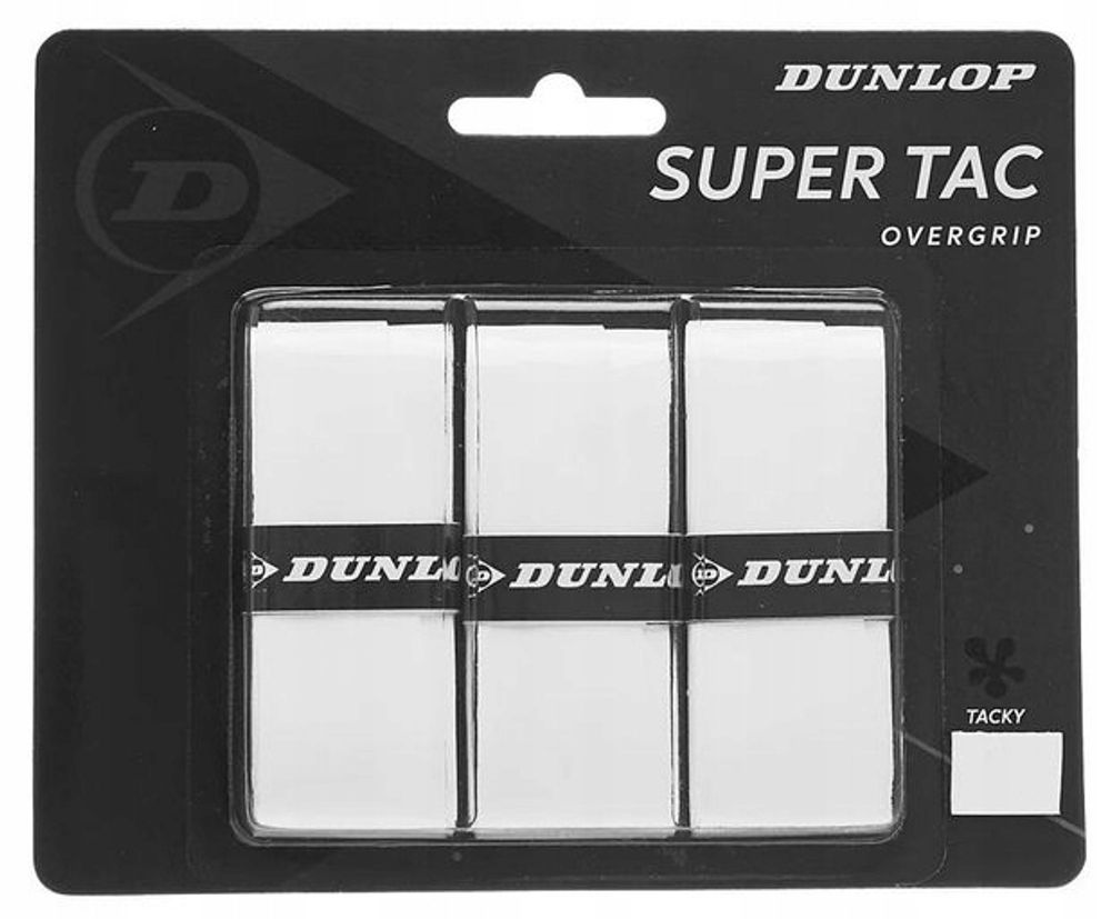 Теннисные намотки Dunlop Super Tac 3P - white