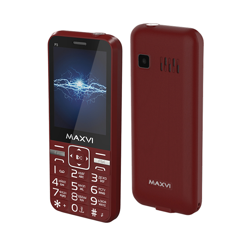 Сотовый телефон Maxvi P3 Wine Red