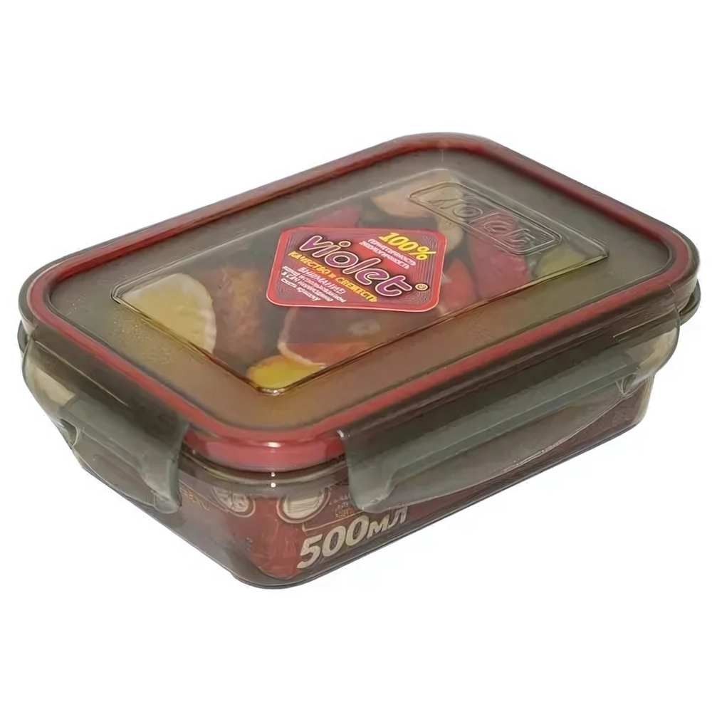 Контейнер герметичный прямоугольный 500 мл. (дымч.)