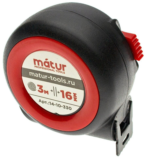 Рулетка  3м*16мм, MATUR, с трещоточным механизмом (12/120)
