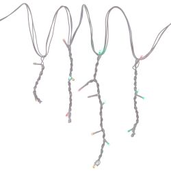 GAEM Электрогирлянда ул бахрома, L6м, 120 LED, разноцв, 1 тип свеч, 4W, шнур бел, IP44, с адапт