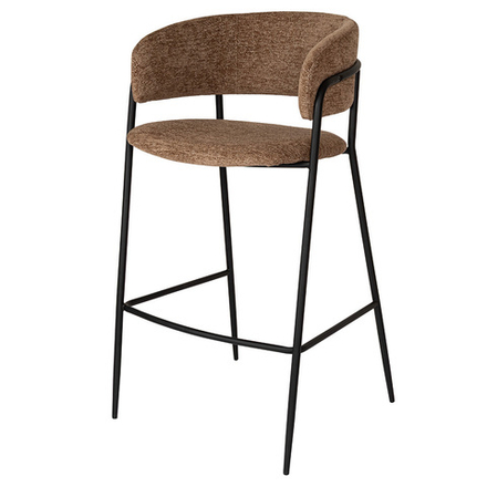 Стул барный Helning, мягкий шенилл, светло-коричневый