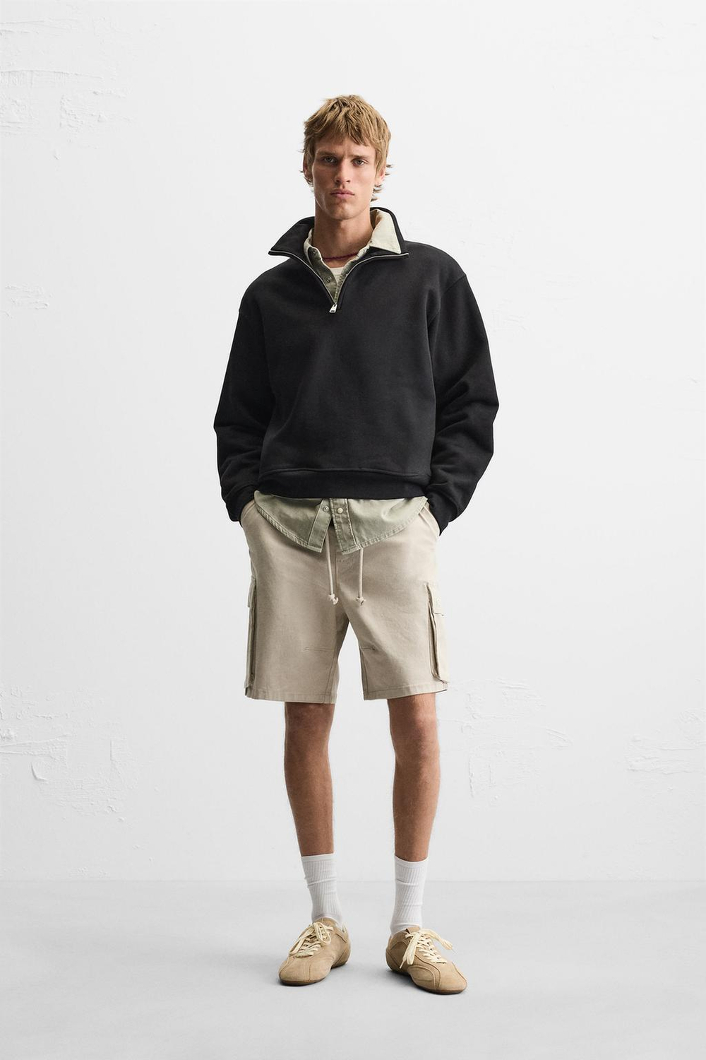 ZARA ШОРТЫ КАРГО, РЫЖЕВАТО-КОРИЧНЕВЫЙ