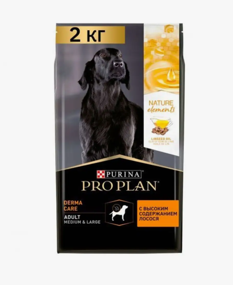 Pro Plan NATUR EL 2кг корм для взр. собак сред. и круп.  пород с Лососем (12384832)