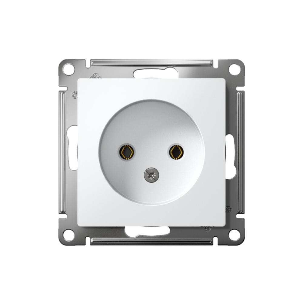 Розетка 1-м СП AtlasDesign 16А IP20 без заземл. защ. шторки механизм бел. SE ATN000149