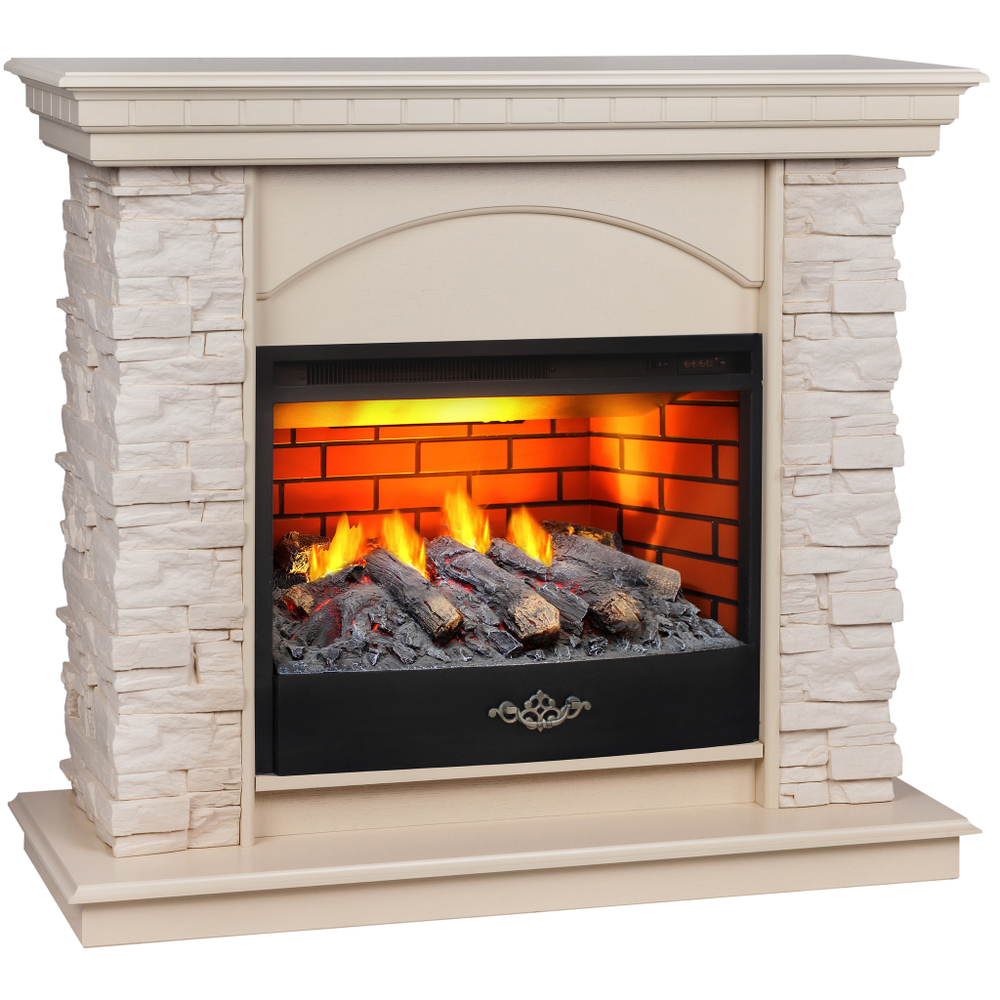 Каминокомплект Real Flame Elford WT с очагом 3D Firestar 25,5