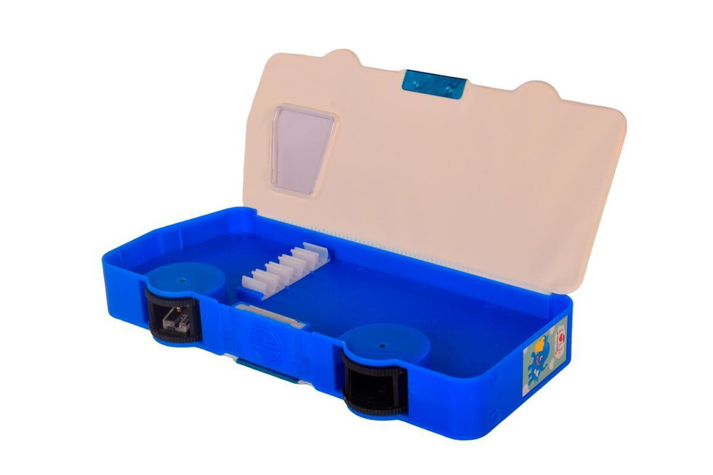 Пенал пластиковый "Автобус", 22,5*10*3,5см с точилкой, 4 вида микс