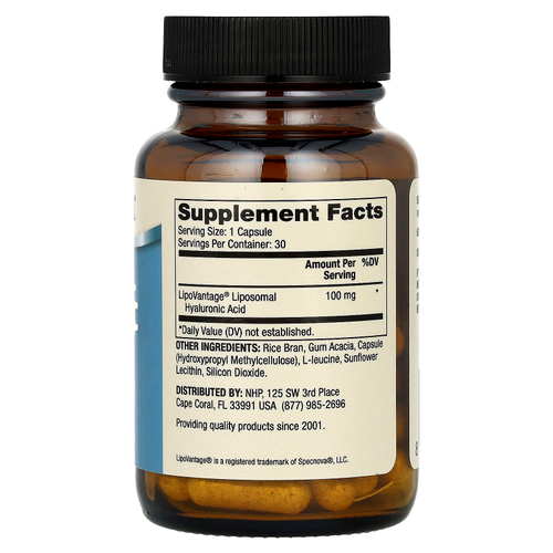Dr. Mercola, липосомальная гиалуроновая кислота, 100 мг, 30 капсул