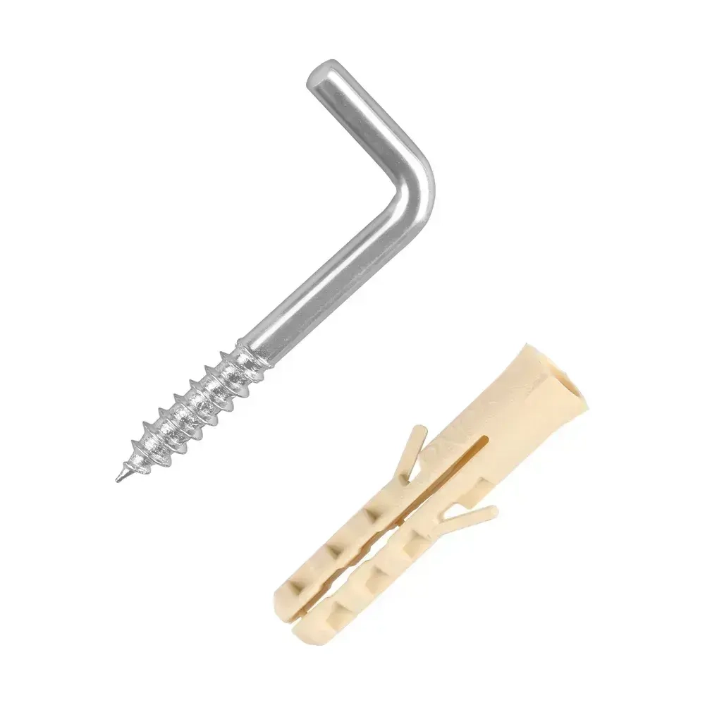 Крюк-шуруп L-обр. d4,9хL50мм оцинкованный Европартнер (6 шт.)