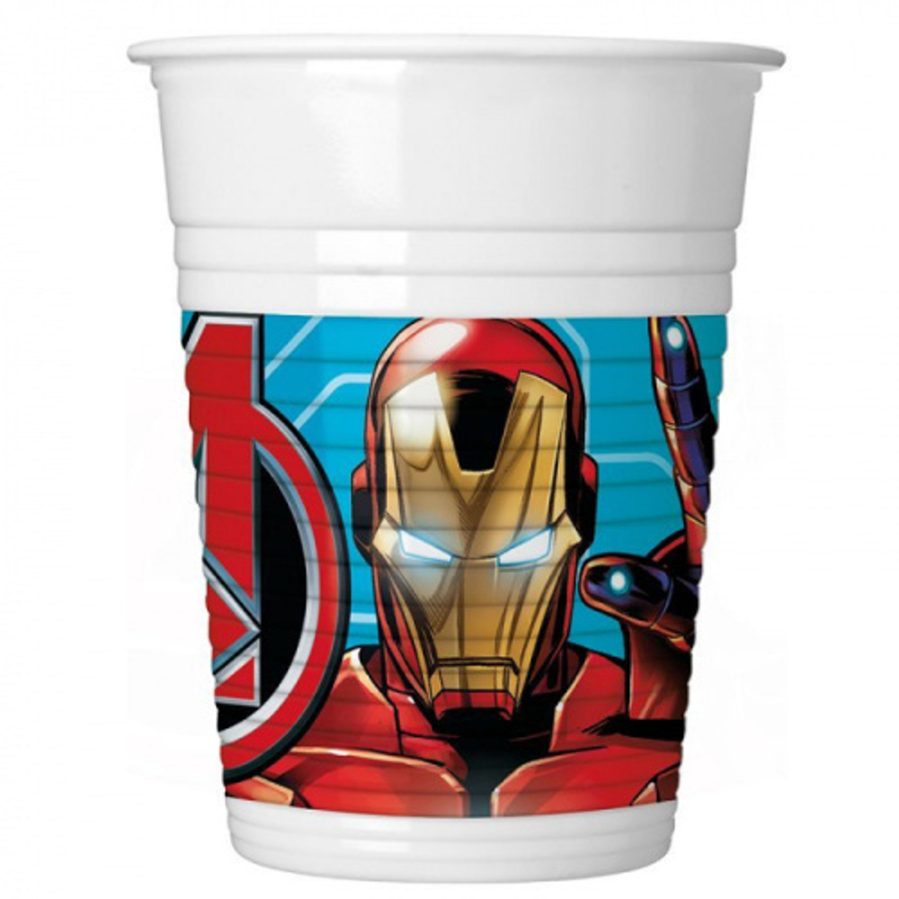 РАСПРОДАЖА Стаканы пластиковые Мстители 2 8шт.