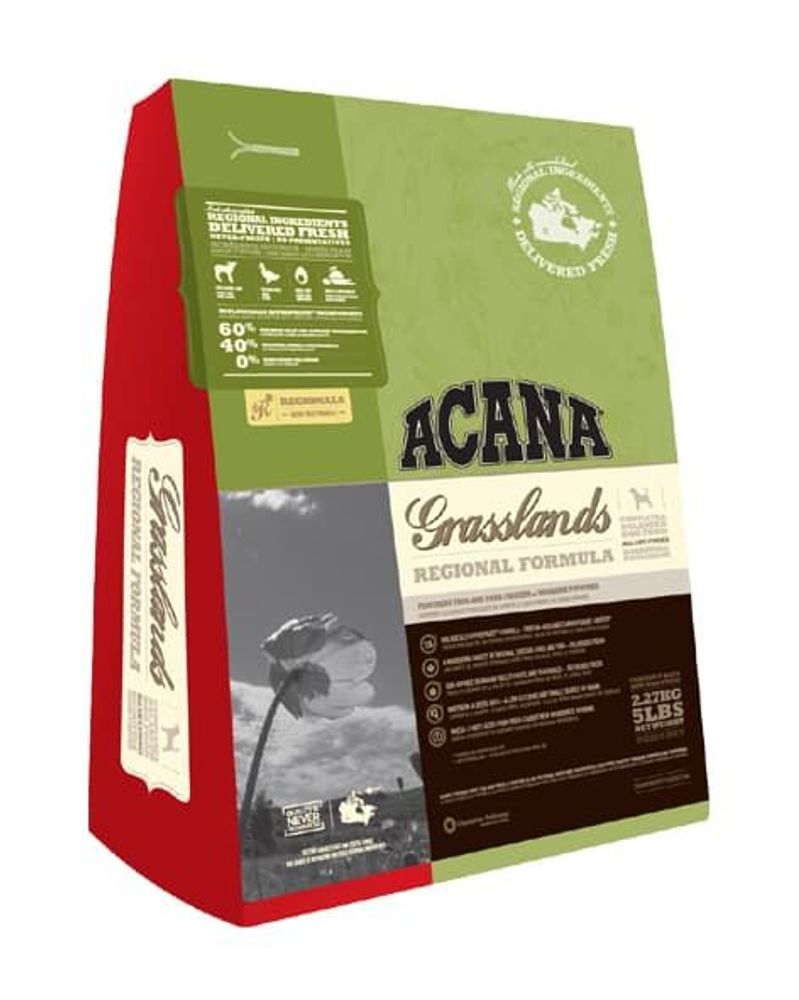 *АКАНА ГРАССЛЭНДС ДОГ/беззерновой корм для  собак всех пород с  ягненком/ 2,27 кг