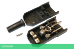 Вилка Lanmaster IEC 60320 C14 10A 250V разборная черная