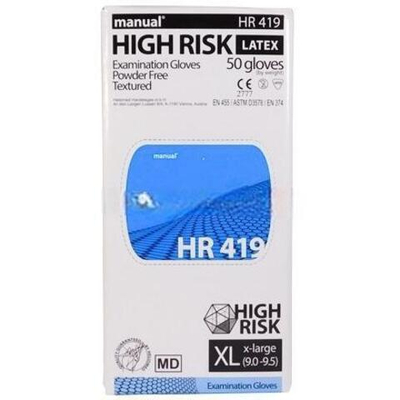 Перчатки латексные "MANUAL XL" (50 шт.) (1/10 шт.) HR 419