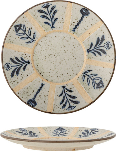 Тарелка десертная Bloomingville Leonie, каменная керамика, 16 см, синяя