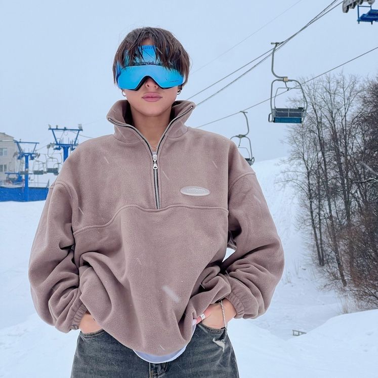 Свитшот UNIFORM Zip Comfort, коричневый