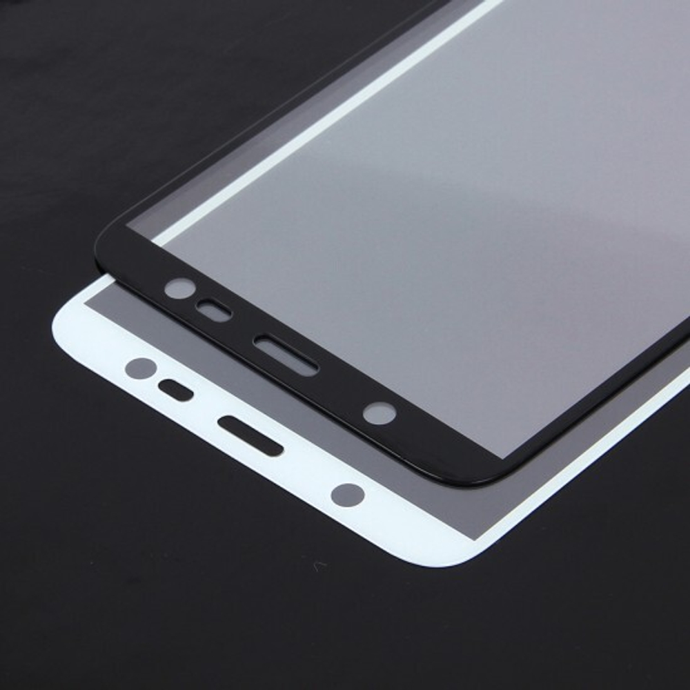 Защитное стекло для Samsung Galaxy J8 (2018) на полный экран, 009288 Белый