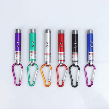 Фонарь-лазер с карабином