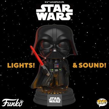 Фигурка Funko POP! Star Wars Bobble: Darth Vader Light Up & Sound Electronic 35519