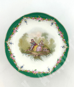 Ваза для фруктов. Фарфор, ручная роспись, золото. Франция. 1890-1920 гг.