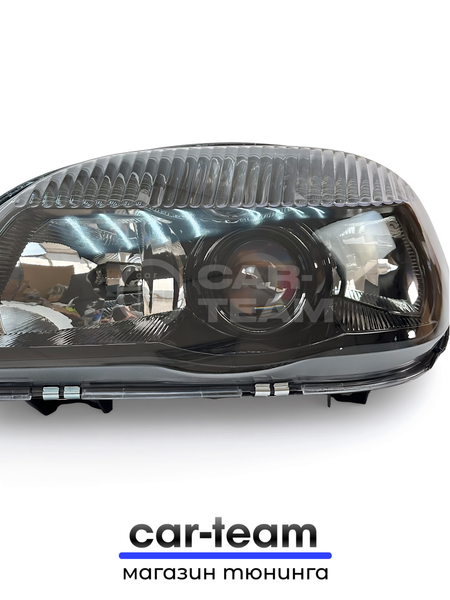 Фара на Шевроле Нива 2123 передние нового образца с Bi LED модулями 3.0 дюйма, черная маска лакированная