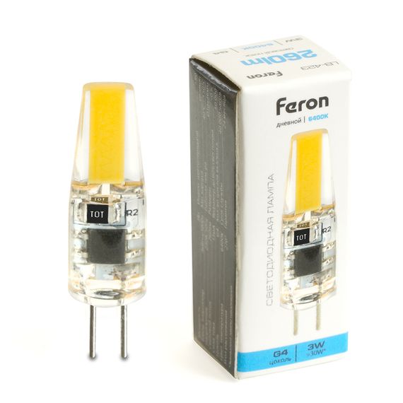 Лампа светодиодная Feron LB-423 G4 3W 230V 6400K 51169