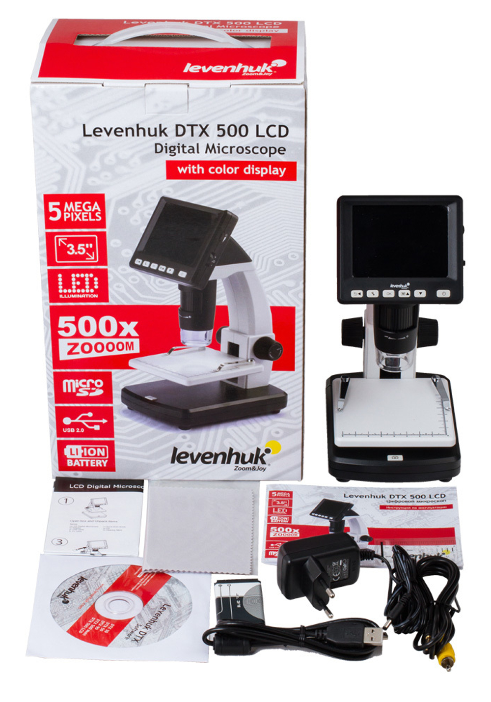 Микроскоп цифровой Levenhuk DTX 500 LCD