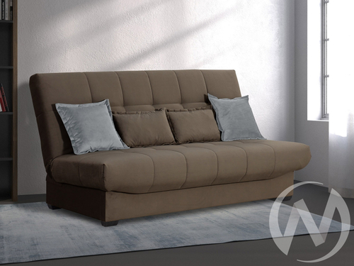 Диван прямой Аккорд (БД) GROUND 06 (песочно-серый)/GROUND 05 (серый)