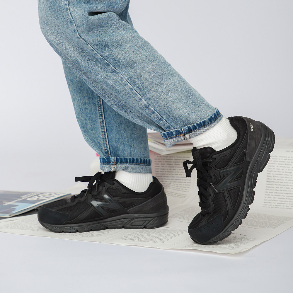 New Balance 480 Series V5 Retro Casual Jogging Shoe Black Women's