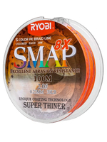 Шнур плетеный для рыбалки Ryobi SMAP PE8X-100M Multi Colour 6.0# 0,405мм