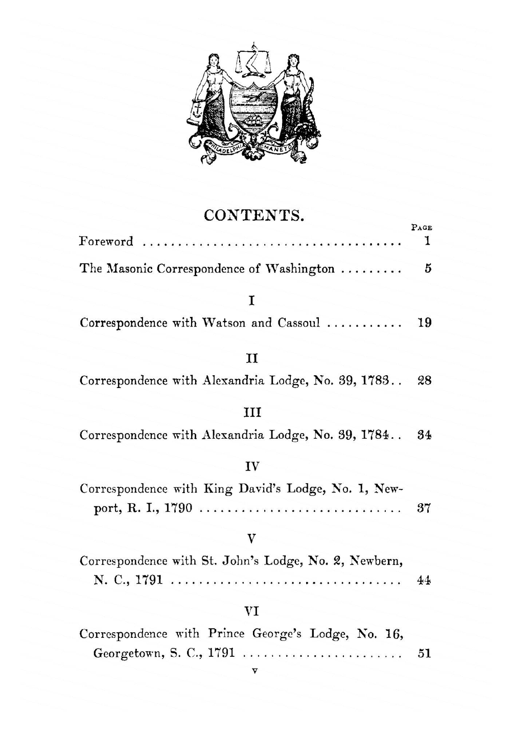 Washington's masonic correspondence as found among the Washington papers in the Library of Congress | George Washington